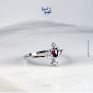 July Birthstone-Ruby Antique Droplet Ring